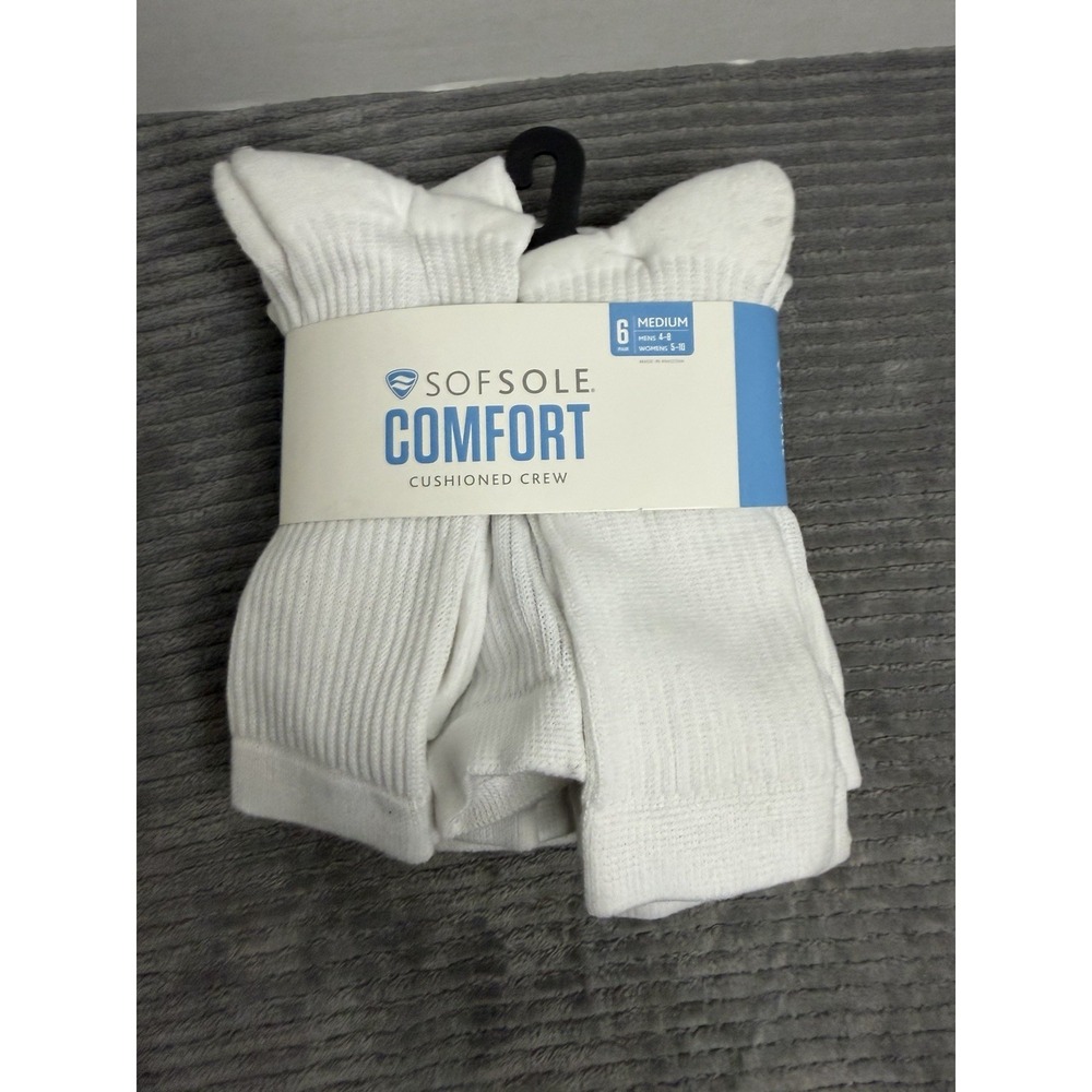 Soft Sole Comfort Casual Cushion Crew Athletic Socks Medium Unisex